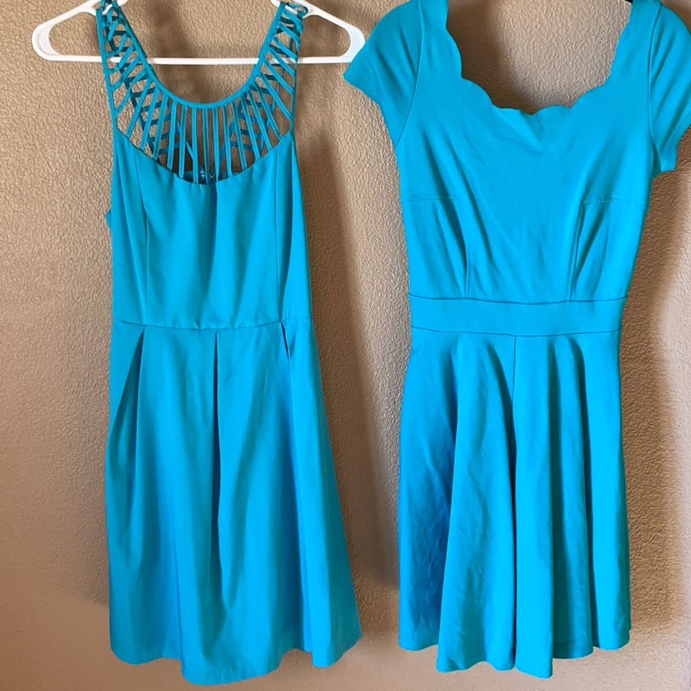 Two Aqua Dresses